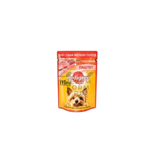PEDIGREE® (Педигри)  Паштет для взрослых собак мелких пород с говядиной