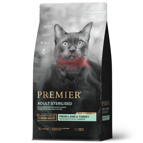 Premier корм для стерилизованных кошек, ягненок с индейкой