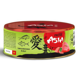 Prime Asia влажный корм для кошек, с тунцом и рыбой махи-махи, кусочки в желе, в консервах