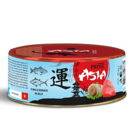 Prime Asia влажный корм для кошек, с тунцом и сибасом, кусочки в желе, в консервах