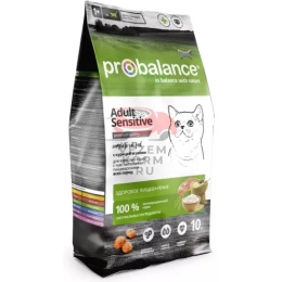 ProBalance  (Пробаланс) Cat Adult Sensetive сухой корм для взрослых кошек с чувствительным пищеварением курица рис