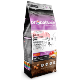 ProBalance (Пробаланс)  Dog Adult Gourmet Diet Beef Lamb сухой корм для взрослых собак с говядиной и ягненком