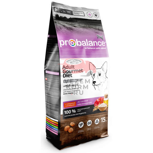 ProBalance (Пробаланс)  Dog Adult Gourmet Diet Beef Lamb сухой корм для взрослых собак с говядиной и ягненком