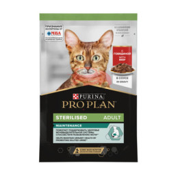 Purina Pro Plan (Проплан)  для стерилизованных кошек и кастрированных котов, говядина
