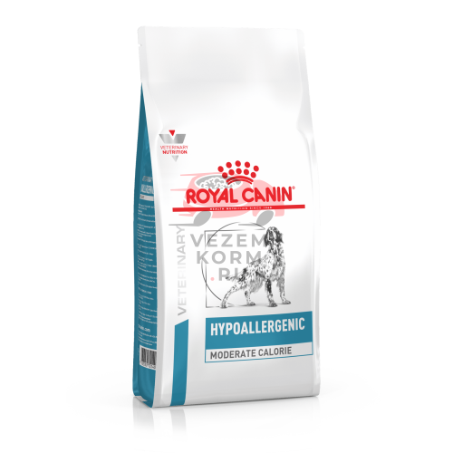 Royal Canin (Роял Канин) Hypoallergenic Moderate Calorie Корм для собак, применяемый при пищевой аллергии или пищевой непереносимости некоторых ингредиентов и