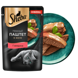 Sheba паучи для кошек паштет из говядины