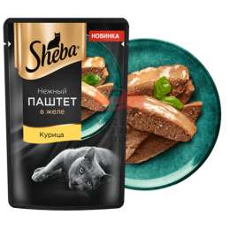 Sheba паучи для кошек паштет из курицы
