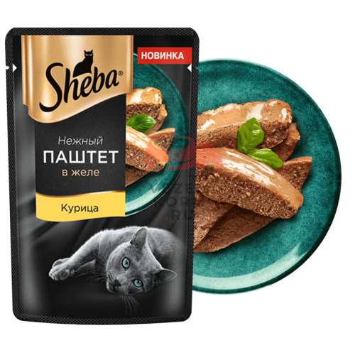 Sheba паучи для кошек паштет из курицы