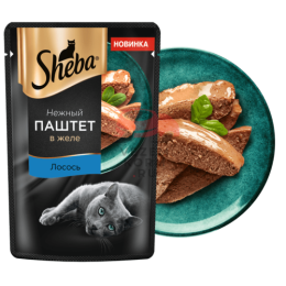 Sheba паучи для кошек паштет из лосося