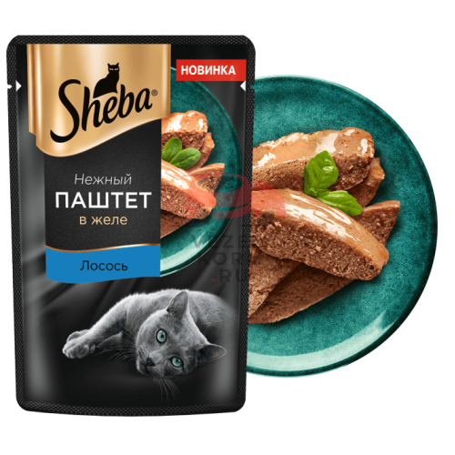 Sheba паучи для кошек паштет из лосося
