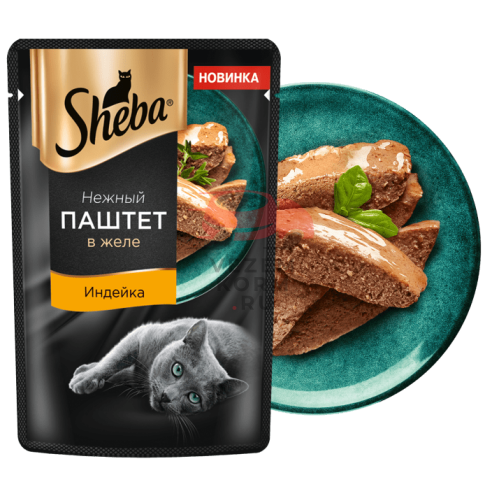 Sheba паучи для кошек паштет из индейки