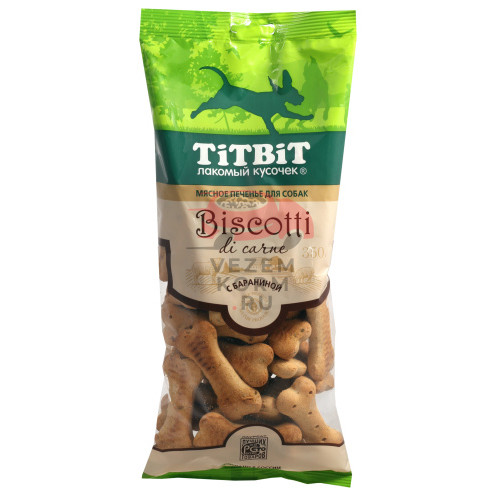 TiTBiT Печенье мясное для собак Бискотти с бараниной