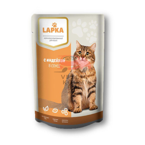 Влажный корм Lapka (Лапка)  с индейка в соусе