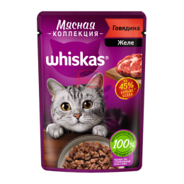 Whiskas (Вискас) Мясная коллекция с говядиной в желе
