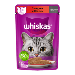 Whiskas (Вискас)  Мясной паштет из говядины с печенью