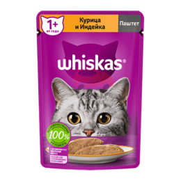 Whiskas  (Вискас) Мясной паштет из курицы с индейкой