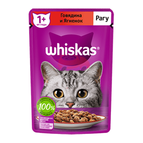 Whiskas (Вискас)  Рагу с говядиной и ягненком