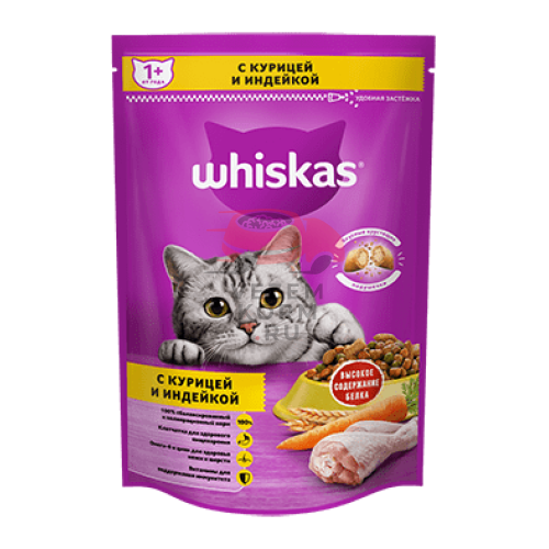 Whiskas® (Вискас)  Вкусные подушечки с нежным паштетом из курицы и индейки