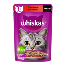 Whiskas  (Вискас) Желе с говядиной и ягненком