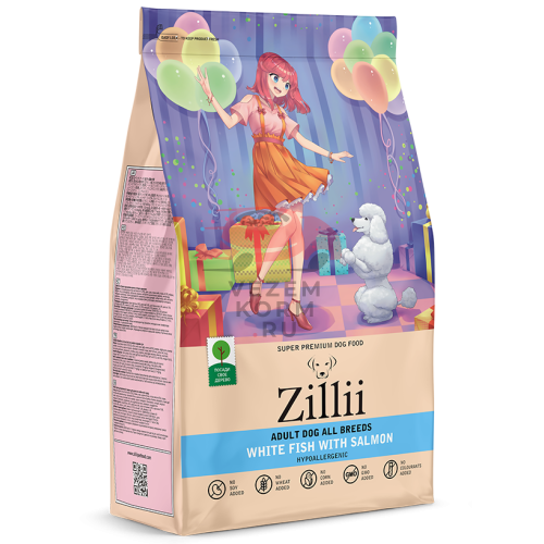 Zilli ADULT DOG ALL BREED БЕЛАЯ РЫБА С ЛОСОСЕМ ДЛЯ ВЗРОСЛЫХ СОБАК ВСЕХ ПОРОД
