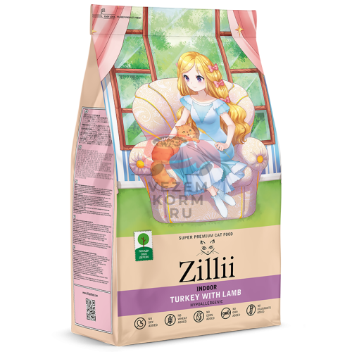 Zilli INDOOR ИНДЕЙКА С ЯГНЕНКОМ ДЛЯ ВЗРОСЛЫХ КОШЕК, ЖИВУЩИХ В ПОМЕЩЕНИИ