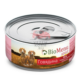BioMenu консервы для собак с говядиной